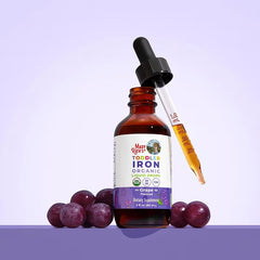 MaryRuth's, Toddler Iron Organic Liquid Drops, 1-3 Years, Grape, 60 ml (2 fl oz)
