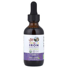 MaryRuth's Toddler Iron organic liquid drops bottle with dropper, grape flavor
