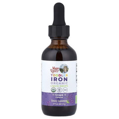 MaryRuth's, Toddler Iron Organic Liquid Drops, 1-3 Years, Grape, 60 ml (2 fl oz)