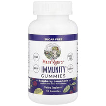 Sugar-free Immunity Gummies bottle, raspberry lemonade flavor, 90 gummies