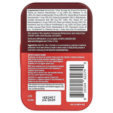 MaryRuth's energy dissolving strips supplement facts label on container with barcode
