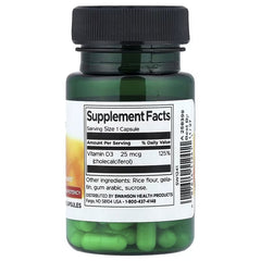 Swanson Vitamins Vitamin D3 High Potency Capsules