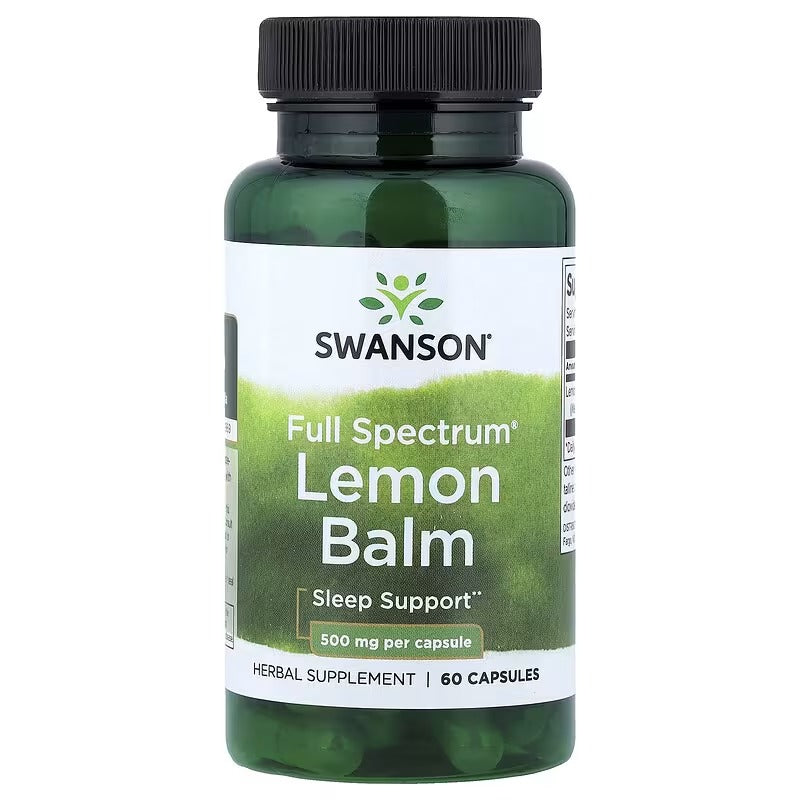 Swanson Vitamins Full Spectrum® Lemon Balm, 500 mg, 60 Capsules