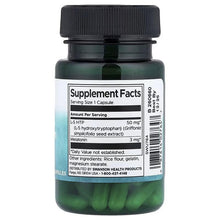 Swanson 5-HTP & Melatonin supplement bottle with black cap, back label
