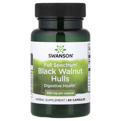 Swanson Vitamins Full Spectrum® Black Walnut Hulls, 500 mg, 60 Capsules