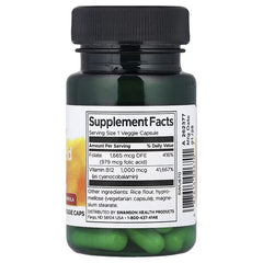 Swanson vitamin supplement bottle back label with Supplement Facts panel
