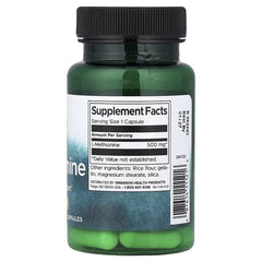 Swanson Vitamins L-Methionine, 500 mg, 30 Capsules