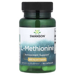 Swanson Vitamins L-Methionine, 500 mg, 30 Capsules