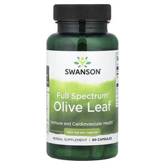 Swanson Vitamins, Full Spectrum Olive Leaf, 400 mg, 60 Capsules