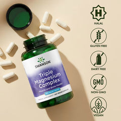 Swanson Vitamins Triple Magnesium Complex, 400 mg Vegan Capsules