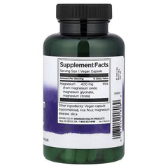 Swanson Vitamins Triple Magnesium Complex, 400 mg Vegan Capsules