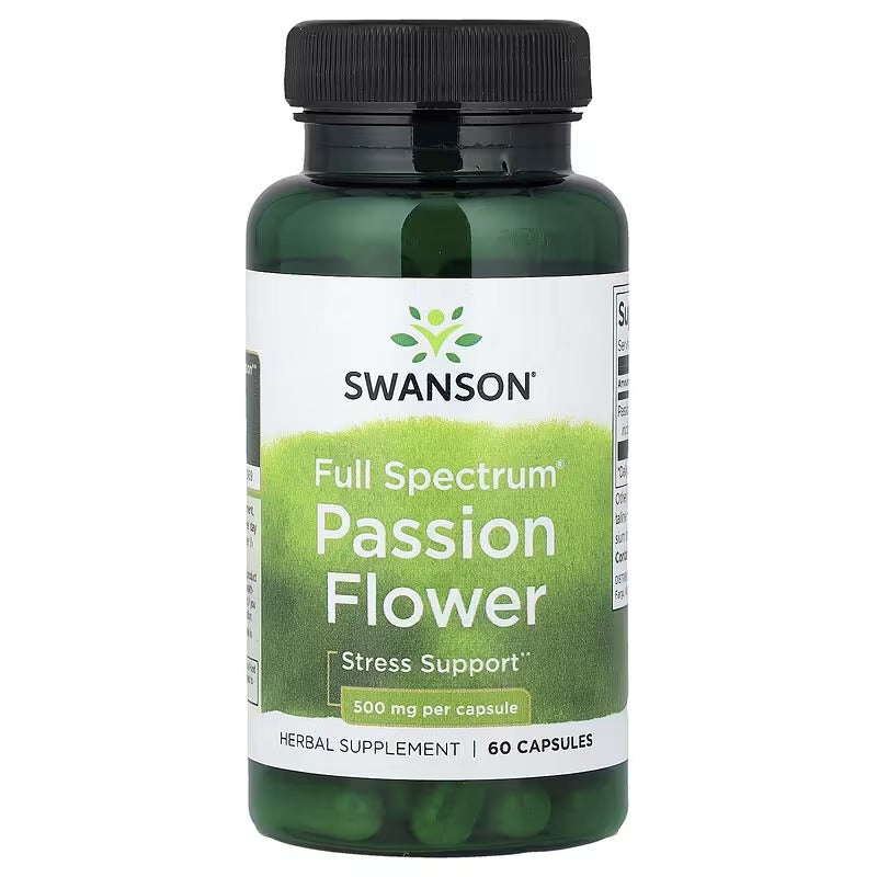 Swanson Vitamins, Full Spectrum® Passion Flower, 500 mg, 60 Capsules