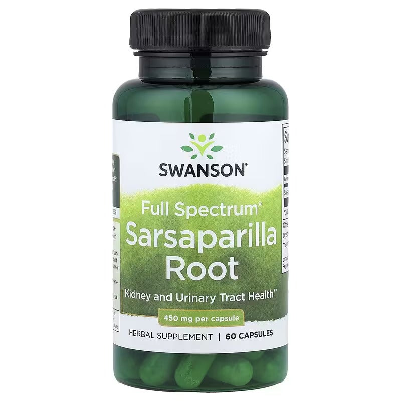 Swanson Vitamins, Full Spectrum® Sarsaparilla Root, 450 mg, 60 Capsules
