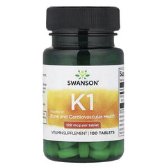 Swanson Vitamins, Vitamin K1, 100 mcg, 100 Tablets