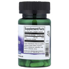 Iron citrate supplement facts label on green bottle, 25 mg veggie capsules