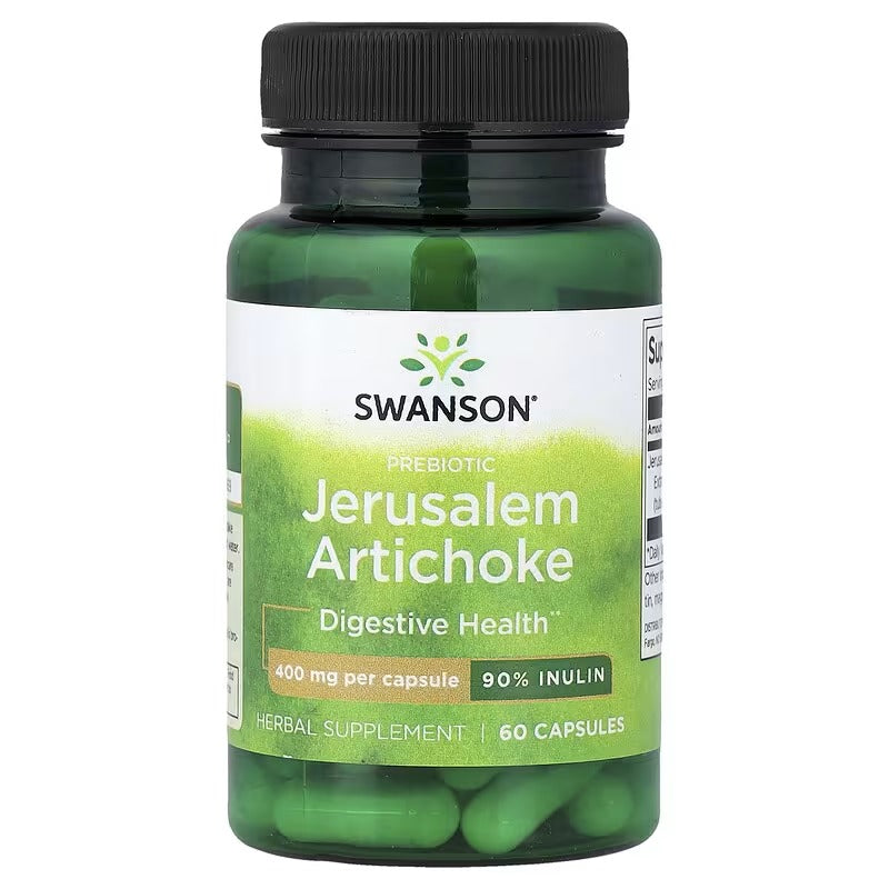 Swanson Vitamins Prebiotic Jerusalem Artichoke, 400 mg, 60 Capsules