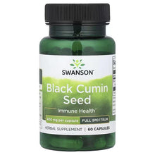 Swanson black cumin seed full spectrum immune health supplement bottle, 60 capsules