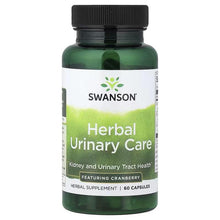 Swanson Herbal Urinary Care supplement bottle with black cap, front label, 60 capsules