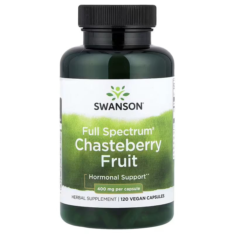 Swanson Vitamins, Full Spectrum® Chasteberry Fruit, 400 mg, 120 Vegan Capsules