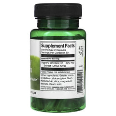 Swanson Vitamins, Slippery Elm Bark, 400 mg, 60 Capsules
