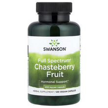 Swanson Full Spectrum Chasteberry Fruit bottle, Hormonal Support, 120 vegan capsules