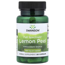 Swanson Full Spectrum Lemon Peel antioxidant source supplement bottle, 400 mg per capsule