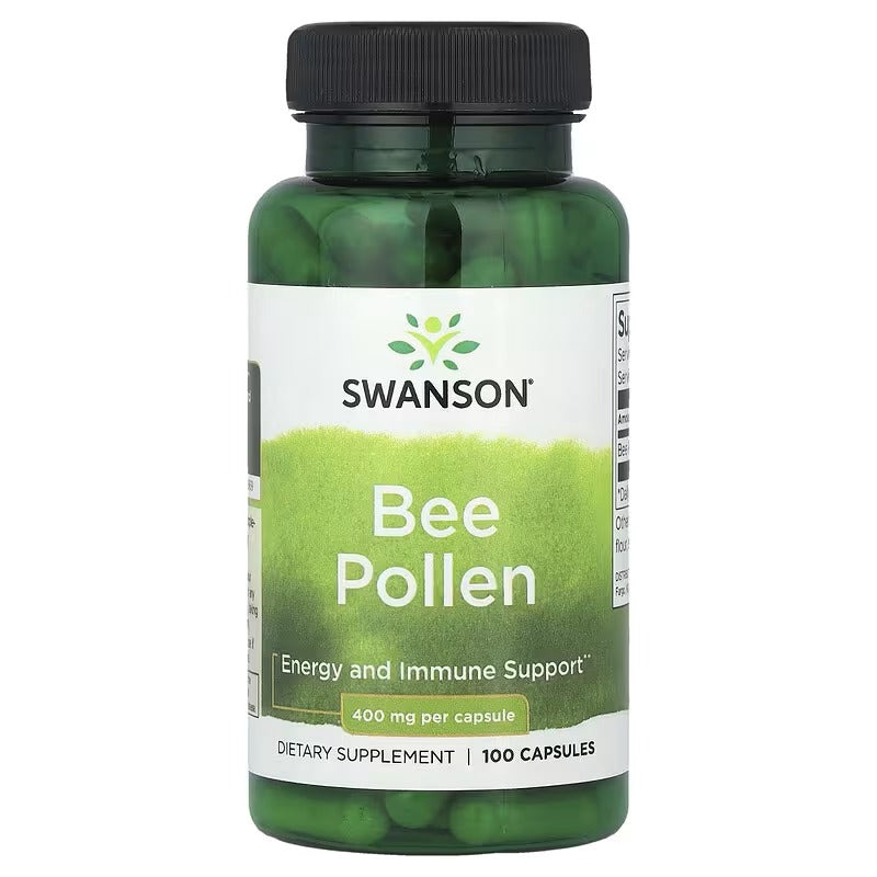 Swanson Vitamins Bee Pollen, 400 mg Capsules
