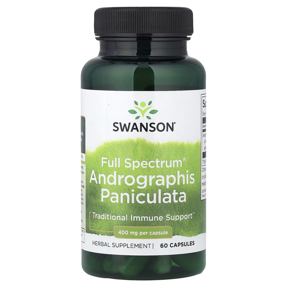 Swanson Vitamins, Full Spectrum® Andrographis Paniculata, 400 mg, 60 Capsules