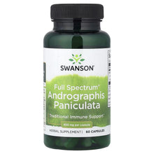 Swanson Full Spectrum Andrographis Paniculata herbal supplement bottle, front label