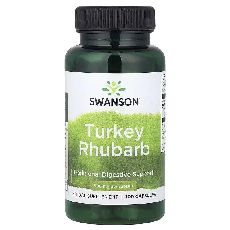 Swanson Vitamins, Turkey Rhubarb, 500 mg, 100 Capsules