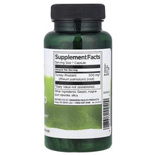 Dietary supplement bottle with Supplement Facts label for Turkey Rhubarb, 500 mg