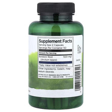 Swanson supplement facts bottle back label with barcode and serving info