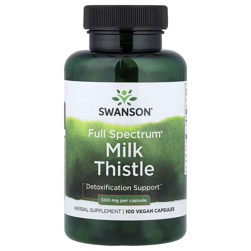 Swanson Vitamins, Full Spectrum® Milk Thistle, 500 mg, 100 Vegan Capsules