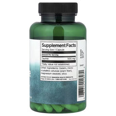 Swanson Vitamins, Taurine, 500 mg, 100 Capsules