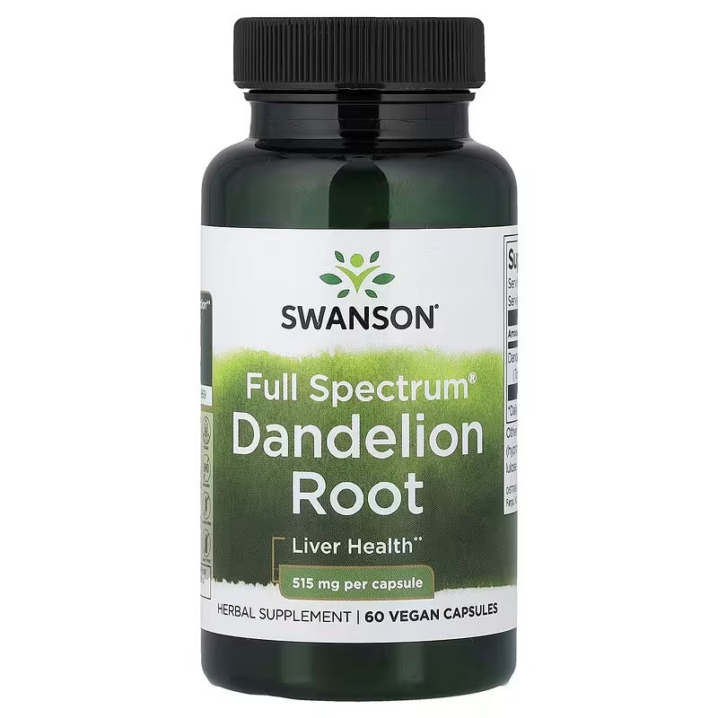 Swanson Vitamins, Full Spectrum® Dandelion Root, 515 mg, 60 Vegan Capsules