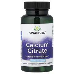 Swanson Vitamins, Calcium Citrate, 200 mg, 60 Vegan Capsules
