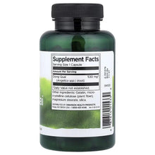 Dong quai herbal supplement bottle, dark green with Supplement Facts label and 530 mg