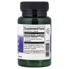 Swanson Vitamins, Chromium Picolinate, 60 Capsules (200 mcg per Capsule)