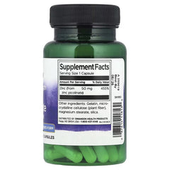 Swanson Vitamins, Zinc Picolinate, Extra Strength, 50 mg, 60 Capsules
