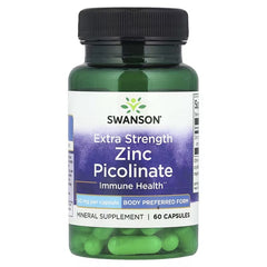 Swanson Vitamins, Zinc Picolinate, Extra Strength, 50 mg, 60 Capsules
