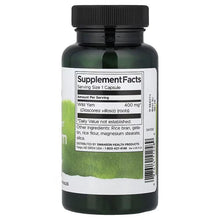 Swanson Wild Yam supplement facts label on bottle with black cap