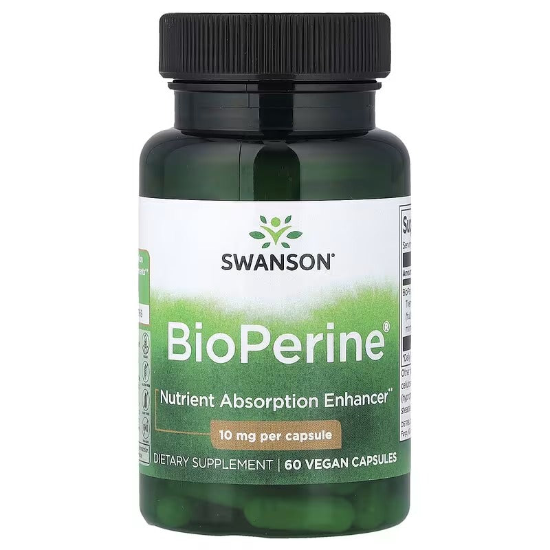 Swanson Vitamins, BioPerine®, 10 mg, 60 Vegan Capsules