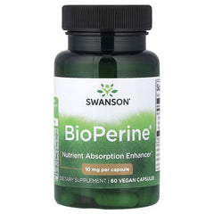 Swanson Vitamins, BioPerine®, 10 mg, 60 Vegan Capsules