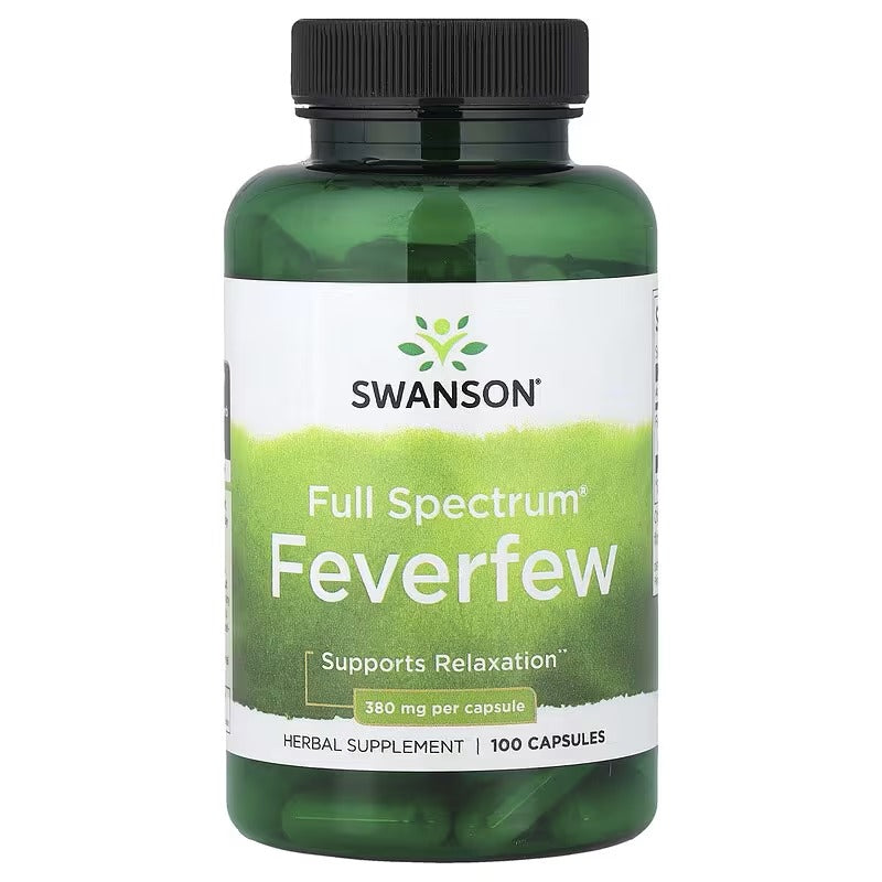 Swanson Vitamins, Full Spectrum® Feverfew, 380 mg, 100 Capsules