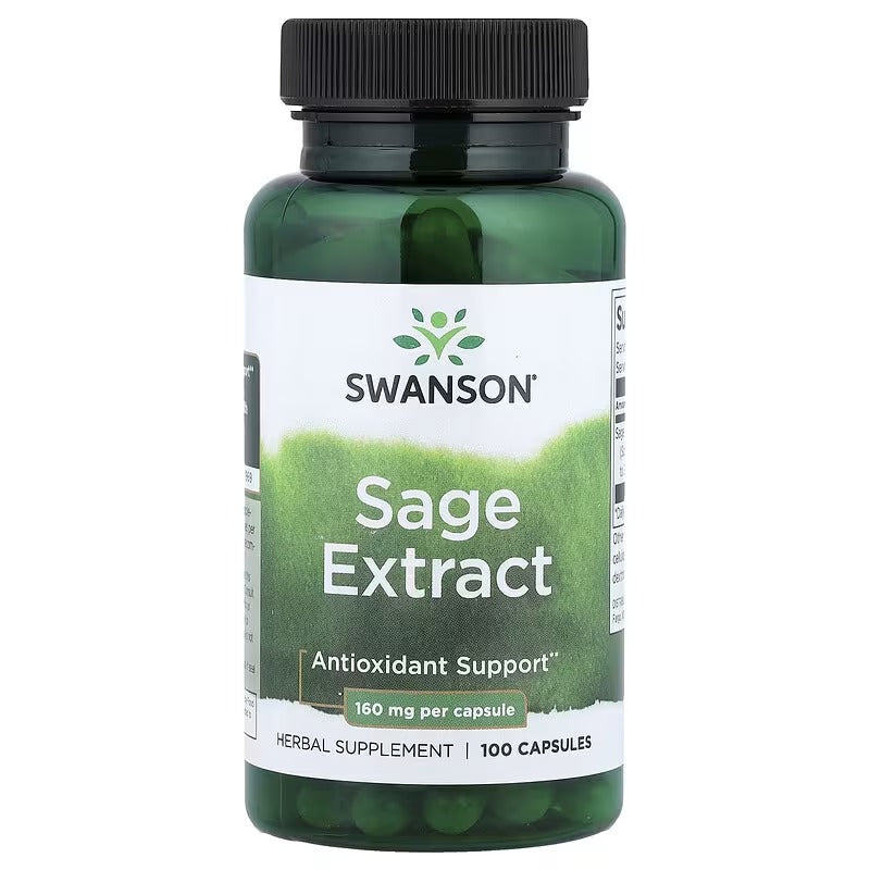 Swanson Vitamins, Sage Extract, 160 mg, 100 Capsules