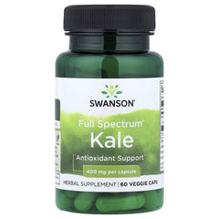 Swanson Vitamins, Full Spectrum® Kale, 400 mg, 60 Veg Caps