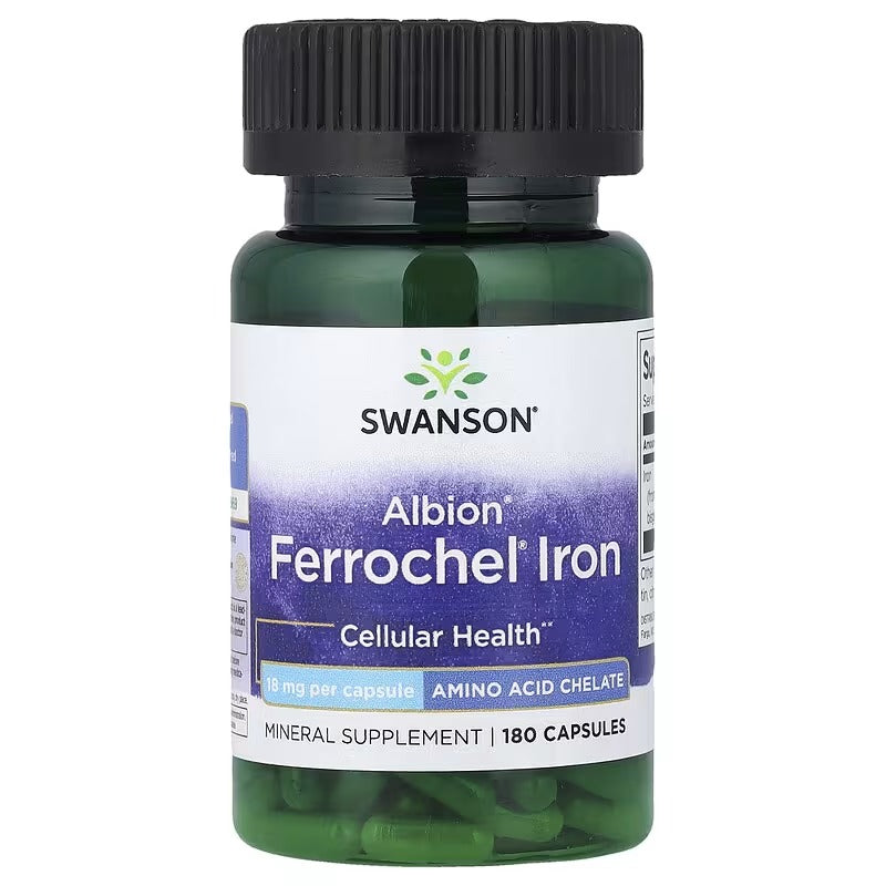 Swanson Vitamins, Albion®, Ferrochel® Iron, 18 mg, 180 Capsules