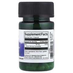 Swanson Vitamins, Iron Ferrous Fumarate, 18 mg, 60 Capsules