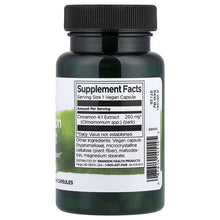 Swanson Cinnamon Extract bottle, Supplement Facts label panel visible