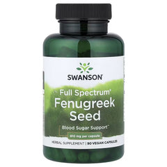 Swanson Vitamins, Full Spectrum® Fenugreek Seed, 90 Vegan Capsules (610 mg per Capsule)